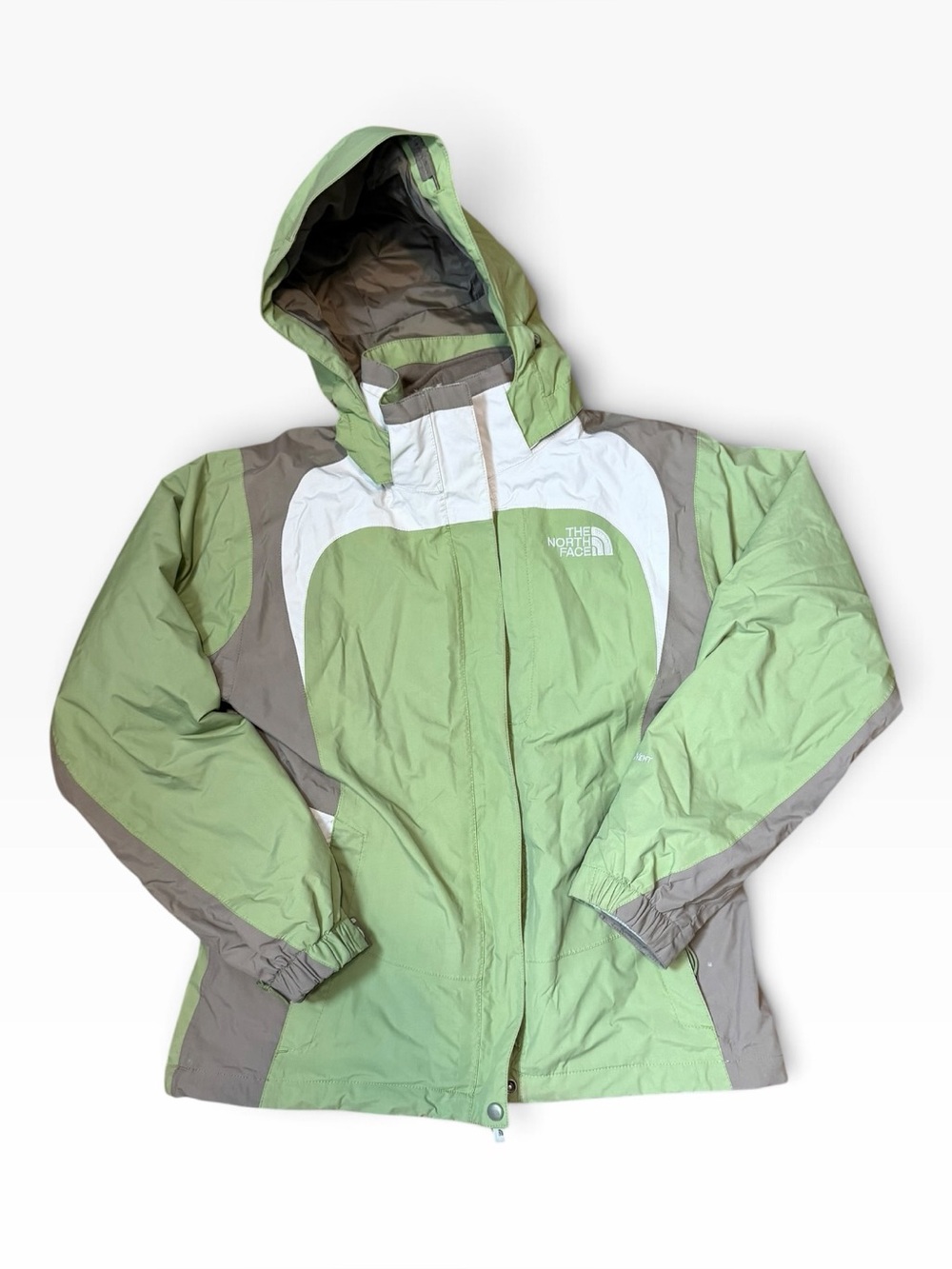 Vintage 1990s The North Face Hyvent Windbreaker Jacket Medium Green White